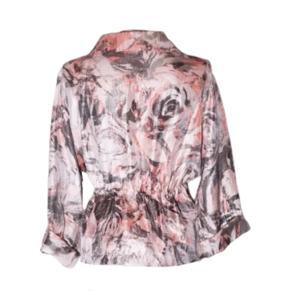 Ruby Rd. Lightweight Jacket Abstract Floral Pink Size 12P - Picture 8 of 15